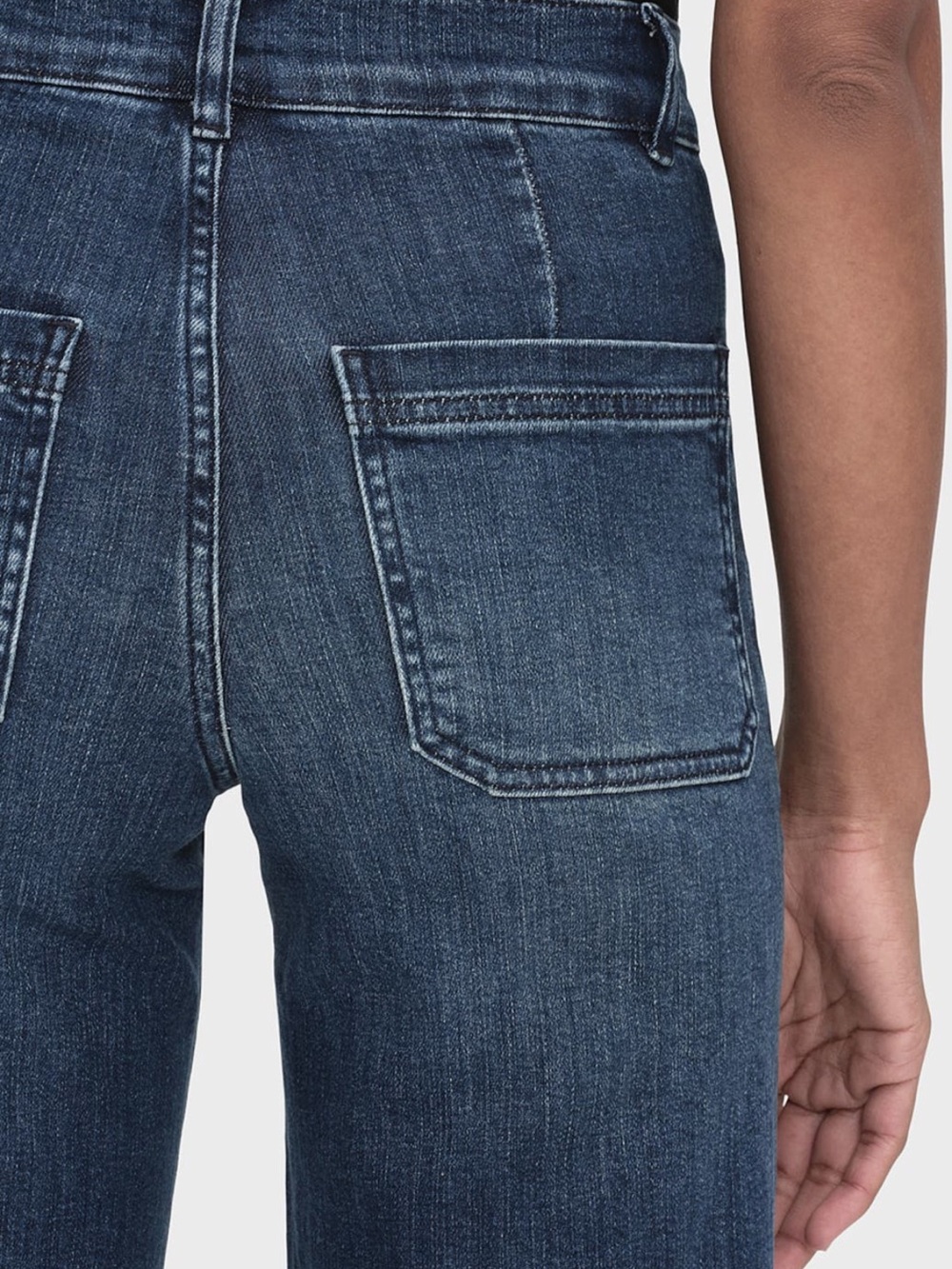 FRAME Le Slim Palazzo Bardot Pocket Wide Leg Jeans – Thunderstorm 29 like new - Picture 4 of 12